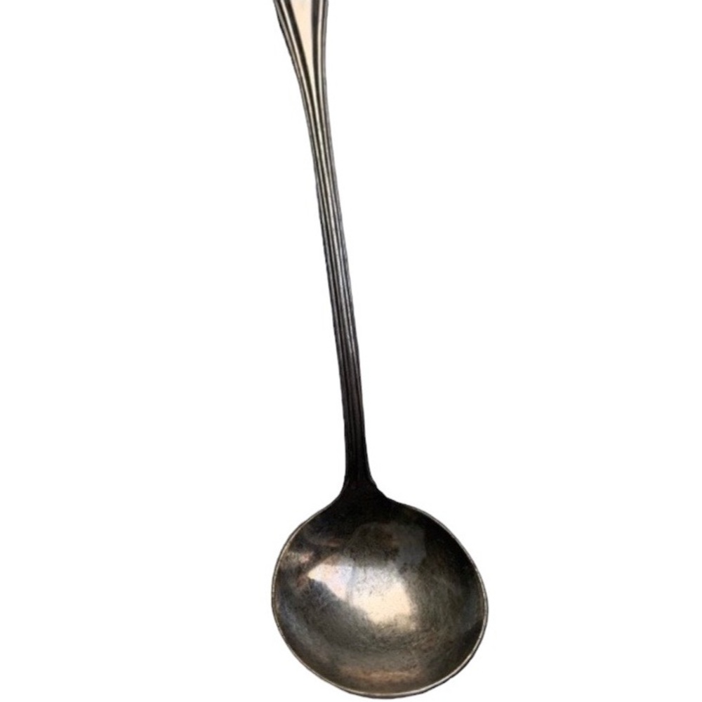 B SILVER PLATED Antique Vintage Sugar Spoon Serving Spoon Silverware
